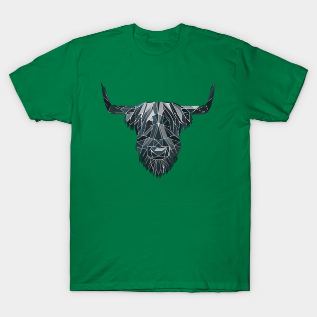 Geometric Highland Cattle T-Shirt by Farm Road Mercantile 